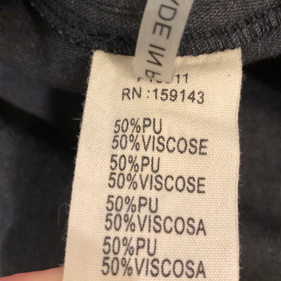 FRNCH Emilou Faux Leather Button Up Belted Skirt. Size M. Navy Blue. High Waist. - Picture 11 of 12